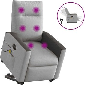 vidaXL Scaun electric pentru masaj picioare în picioare stofa gri nor