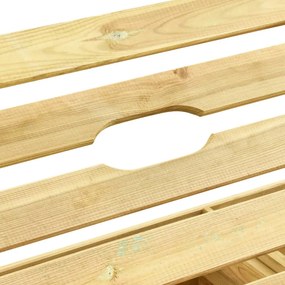 Sezlong de gradina dublu, lemn de pin tratat verde