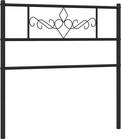 vidaXL Tăblie de pat de schimb metalică, negru, 75 cm