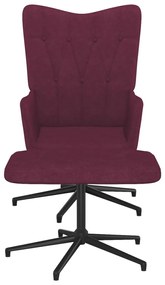 327588 vidaXL Scaun de relaxare cu taburet, violet, textil