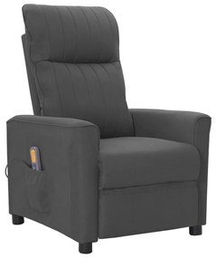 342266 vidaXL Fotoliu de masaj, gri închis, material textil