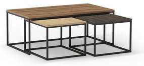 Măsuțe de cafea în culoare naturală 3 buc. 60x110 cm Camelia – Marckeric