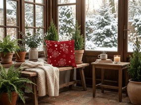 Husa de perna din microfibra SNOWFALL 45x45 cm, rosu