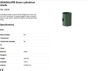 Aplica moderna orientabila design ambiental GUADALUPE verde