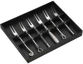 Set 6 furculițe din inox pentru cocktail, în cutie de cadou Jean Dubost Forged