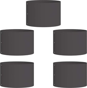vidaXL Inele pentru vaze 5 pcs Negru 30 x 30 x 20 cm