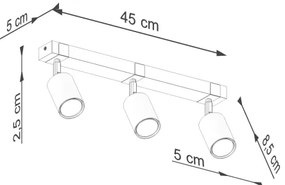 Spot Sollux SL.1345 FAGER 3xGU10/10W/230V negru