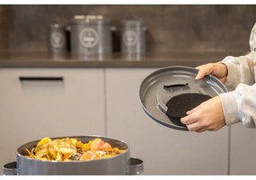 Recipient pentru deșeuri compostabile gri 6,3 l Secret Du Potager – Esschert Design