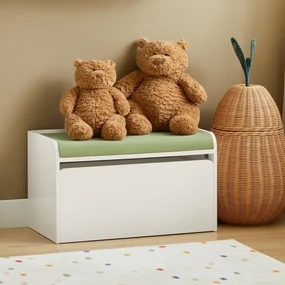 LAA7 - Lada jucarii, 60 cm, cufar depozitare cu roti, mobilier