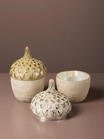 Set 2 cutii decorative, din sticla, Acorn