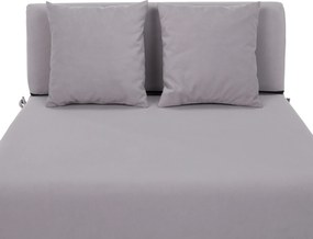 Saltea pliabilă/fotoliu extensibil, 2 in 1, gri deschis, PELOS