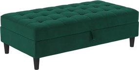 Taburet verde cu tapițerie din catifea Presley – Støraa