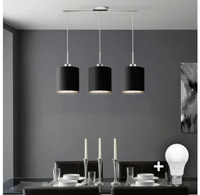 Lustră LED pe cablu Eglo TUNJA 3xE27/60W/230V negru