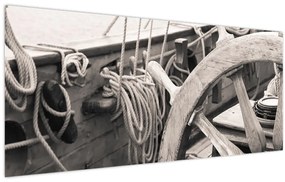 Tablou - Cârma de barcă cu vele (120x50 cm)