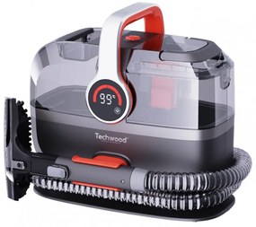 Aparat multifunctional cu aburi si aspirator Techwood TAN-7055V, 600/800W, Rezervor de apa curata si reziduala, 3 moduri, Afisaj digital, Gri/Portocaliu