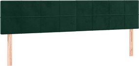 vidaXL Tăblii de pat, verde închis, 160x5x78/88 cm, catifea