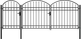 vidaXL Poartă pentru Gard cu Vârf Arcuit 200 x 400 cm Oțel