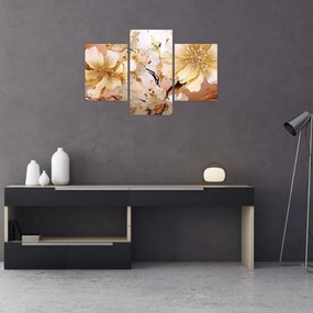 Tablou - Flori de aur (90x60 cm)