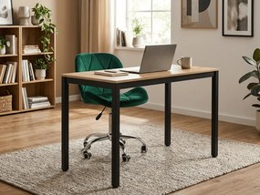 Masa de dining neagra cu blat in decor stejar artisan TESSA 120x60 cm