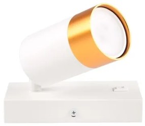 Spot de perete 1xGU10/35W/230V alb/auriu