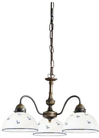 Lustră pe lanț Kolarz 731.83.16 NONNA 3xE27/75W/230V albastru