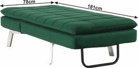 Fotoliu extensibil, smarald/crom, REMAN