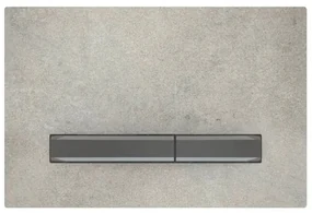 Clapeta actionare rezervor wc Geberit, beton detalii crom-negru, Sigma50 Beton detalii crom-negru