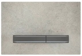 Clapeta de actionare pentru 2 volume de spalare, decor beton crom negru Beton detalii crom-negru