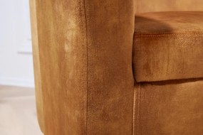 Fotoliu elegant si confortabil Hemingway, Catifea, Galben Mustar A-43892 VC