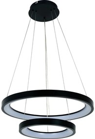 Brilagi - Lustră LED dimabilă pe cablu FALCON SLIM LED/68W/230V Ø 50 cm neagră + telecomandă