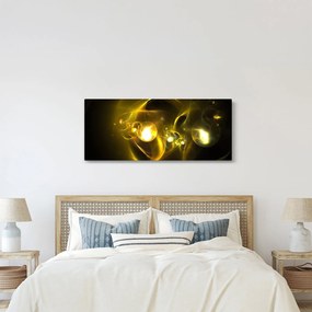 Tabloul abstract cu bile galbene (120x50 cm)