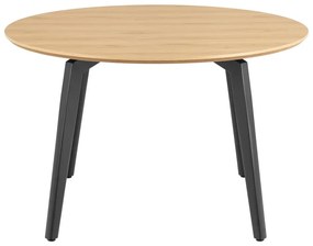 Masă de dining rotundă cu blat cu aspect de lemn de stejar ø 120 cm Cadiz – Actona
