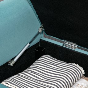 HOMCOM Bancă de Depozitare din Țesătură tip Catifea cu Spațiu Ascuns, Bej | Aosom Romania