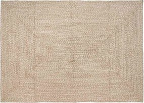 vidaXL Covoare de zonă Dreptunghiular Natural și Alb 240 x 340 cm Iută