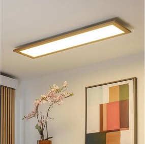 Brilagi - Corp de iluminat LED dimerizabil SLIMFRAME WOOD LED/58W/230V 124x34 cm + telecomandă