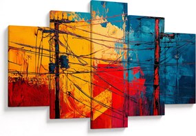 Tablou - Linii electrice abstracte (150x105 cm)