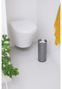 Suport hartie igienica Brabantia ReNew 1003472, Triplu, Rezistent la coroziune, Gri inchis