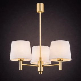 Brilagi - Lustră pe tijă MONTE 3xE27/60W/230V crem/auriu