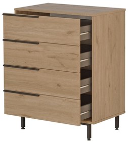 Comodă Otto 17 (nuc + negru). 1106440