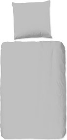 Lenjerie de pat din bumbac Good Morning Universal, 140 x 220 cm, gri deschis