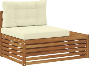 vidaXL Canapea de exterior cu braț final natural 115 x 83 x 73 cm