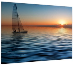 Tablou - Bărci cu vele pe mare (70x50 cm)