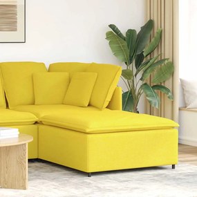 vidaXL Taburet modular pentru canapea, galben deschis, 100x100x48 cm