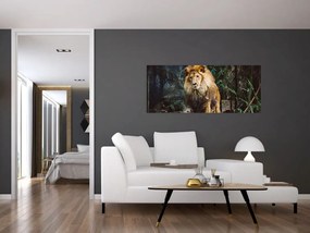 Tablou cu leu în natură (120x50 cm)