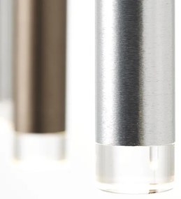 Brilliant - LED CEMBALO, lustră suspendată pe cablu, cu reglare a intensității, LED 32W, 230V, crom/negru/maro