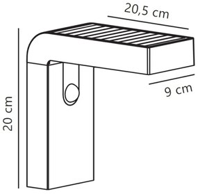 Nordlux - Aplica solară LED ALYA cu senzor LED/5W/3,7V IP44
