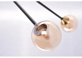 Lustră pe tijă SOLEN 6xG9/30W/230V neagră/aurie Azzardo AZ4700