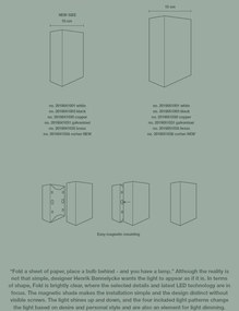 Aplica LED exterior cu iluminat up/down IP54 Fold 10 otel galvanizat 2019041031 NL