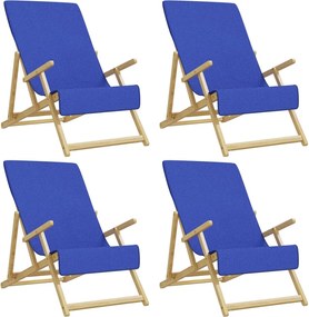 vidaXL Prosoape de plajă, 4 buc., albastru, 60x135 cm, textil 400 GSM