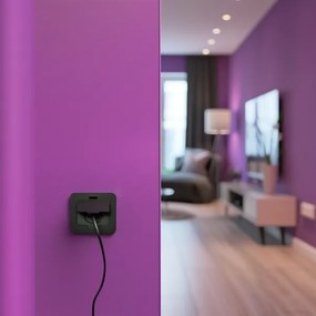 Priză încastrabilă de podea de exterior Solight 5B322B IP55 negru dreptunghiular